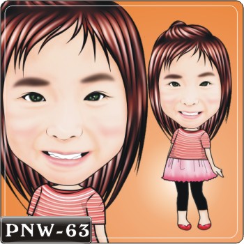 女生人像Q版漫畫PNW-63